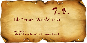 Tárnok Valéria névjegykártya