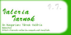 valeria tarnok business card